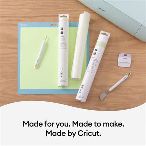2009610 - Cricut Iron on Glow in the Dark; 1 roll 12 in x 24 in (30.5 cm x 61 cm); Easy to weed and effortless to apply; Great for costumes, T-shirts, sweatshirts, and more; For optimal glow, charge in direct light; For all Cricut® cutting machines